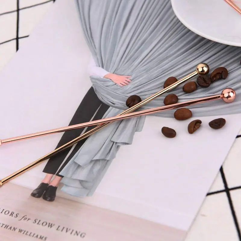 Нержавеющая сталь Кофе Напиток мешалки перемешать коктейль палочка для