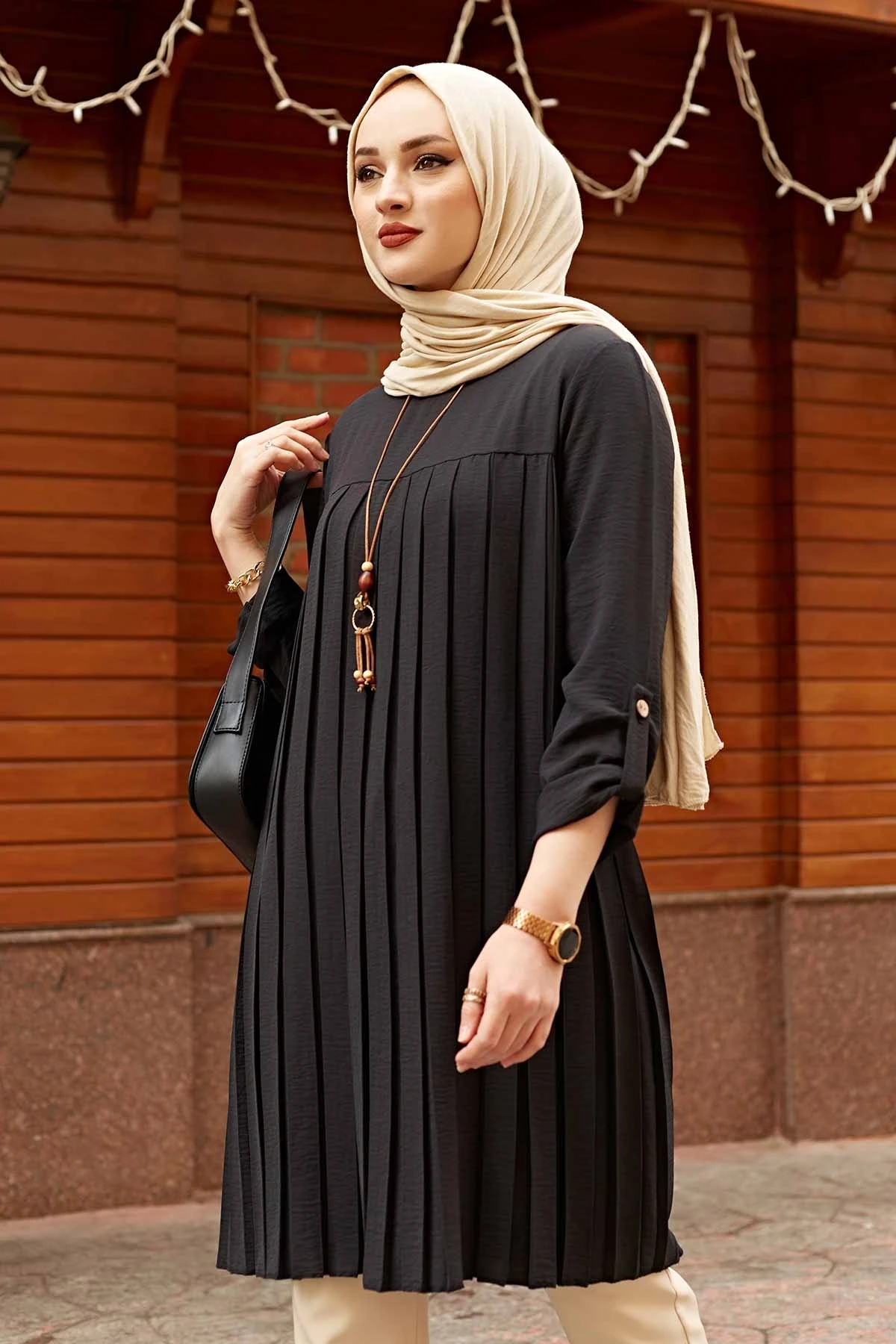 

Pleated Tunic Gray Women Long Sleeve Plus Size Tops Abaya Dubai Vintage Blouse Plaid Summer Spring Warm Shirt Clothes Ladie