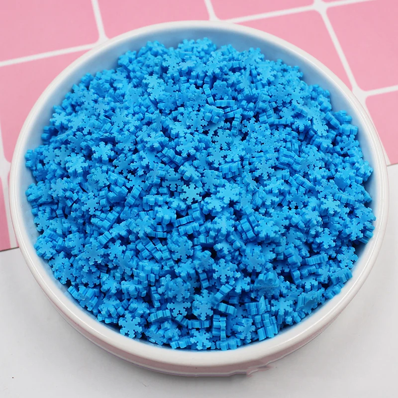 navy blue 50 г/лот Снежинка Fimo Полимерная Горячая глина разбрызгивает Красочные для рукоделия пластиковые klei крошечные милые слизи частицы грязи синий белый снег - Цвет: navy blue