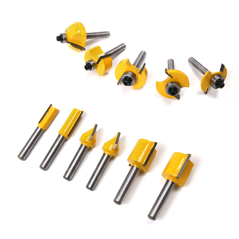 ALLSOME 100Pcs/Set 1/4 Inch Shank Tungsten Carbide Router Bit Woodworking Milling Cutter HT1192 | Инструменты