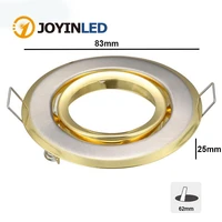 free shipping 65mm cut out gu10 mr16 led fixture trims golden downlight fitting for home