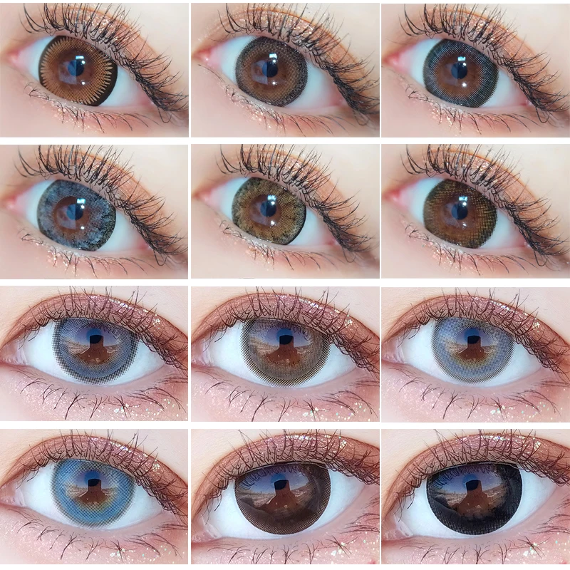

Colored Contact Lens Yearly Use Cosmetic Contact Lenses Eye Color Contact Len for Eyes 14.5mm Beautiful Pupil multicolored lens