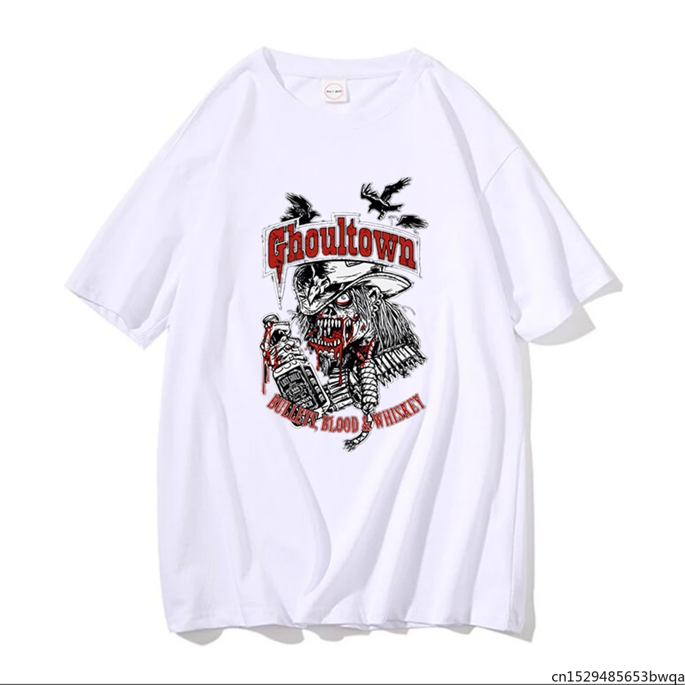 

Ghoultown Harajuku Summer Aldult T-shirt Women Casual Short Sleeve Loose Graphic Goth Clothes