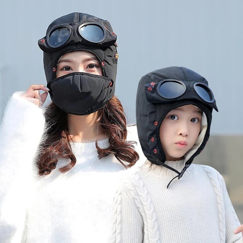 Foux шапки бомберы для женщин мужчин детей родителей и зимняя русская шапка шарф