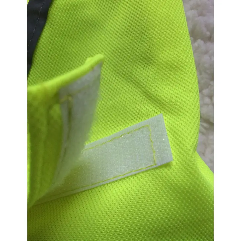 Одежда для собак флуоресцентный зеленый вышитый светоотражающий жилет одежда