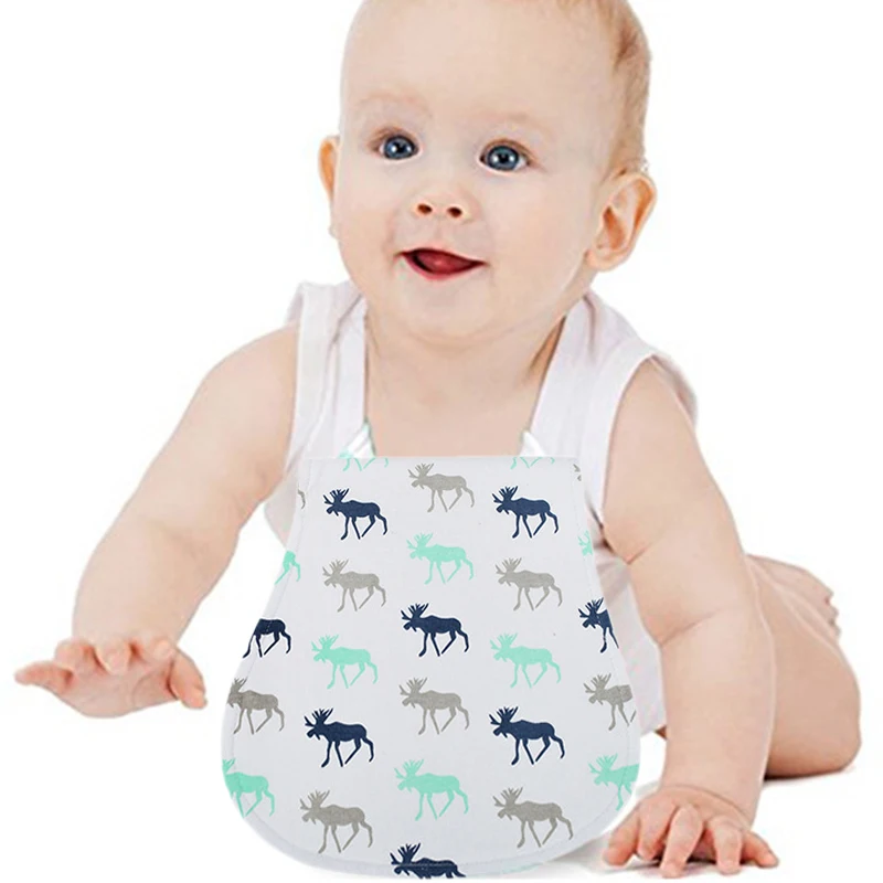 

4 Pcs Baby Printing Burp Cloths Baby Boys Girls Burp Cloths Set Baby Bibs Curved Absorbent and Soft Baby Supplies
