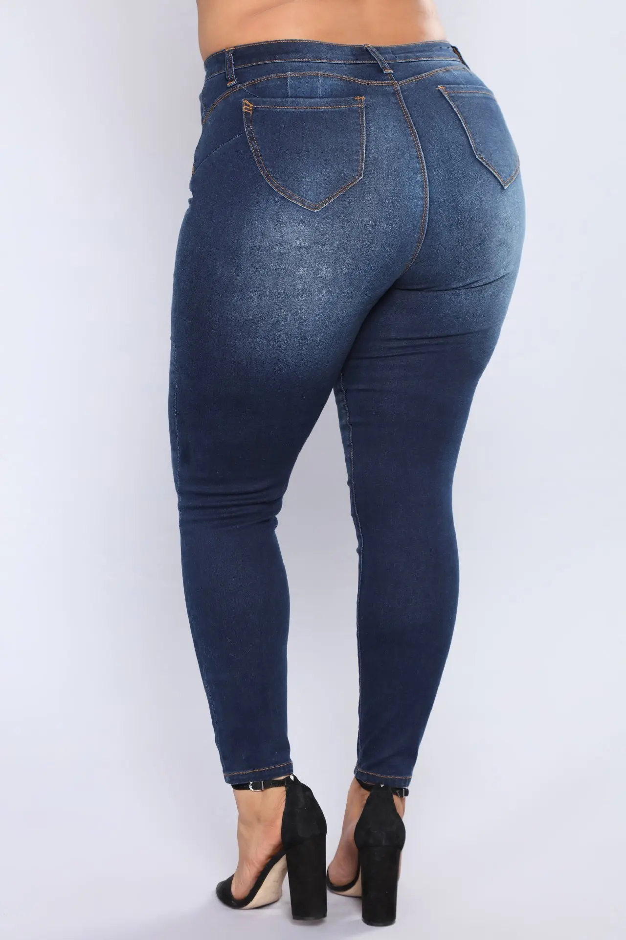 

NEW New Plus Size Jeans For Women High Waist Stretch Jeans Casual Denim Pencil Pants Fall Winter Clothing L-5XL Drop shipping