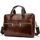 Деловой мужской портфель в европейском и американском стиле, брендовая кожаная мужская сумка, вместительная мужская сумка через плечо