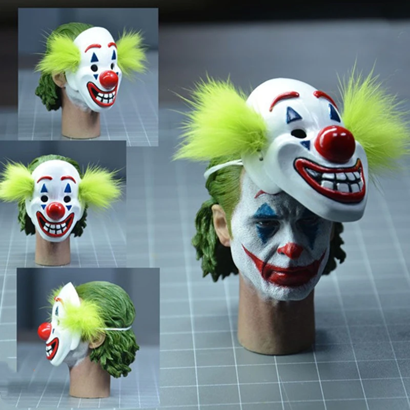 Масштаб 1/6 голова клоуна Джокера лепка с маской для 12 дюймов экшн-фигурки сцена