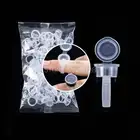 50 шт.лот Перманентный макияж инструменты для наращивания ресниц кольцо чашки с крышкой татуировки чернила оборудование микроблейдинг иголка для пигмента держатель