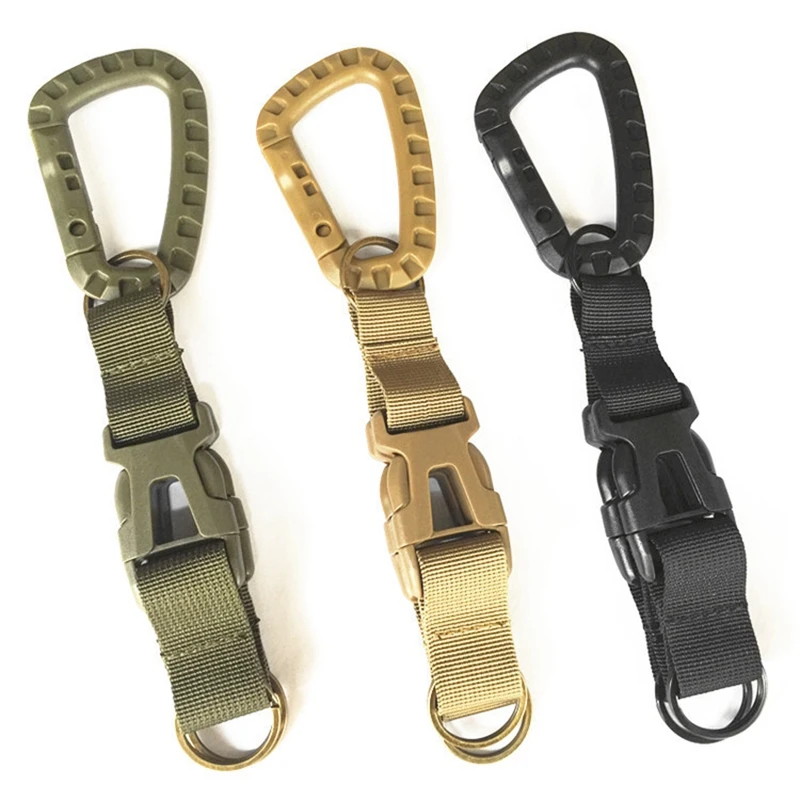 

Military Tactical Backpack Hook D Type Keychain Belt Hook Outdoor Climbing Hunting Carabiner Rock Survival Tool Accessories
