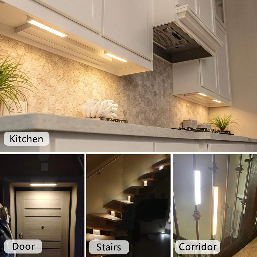 Беспроводной светодиодный ночсветильник с пассивным ИК датчиком движения 10/40/60
