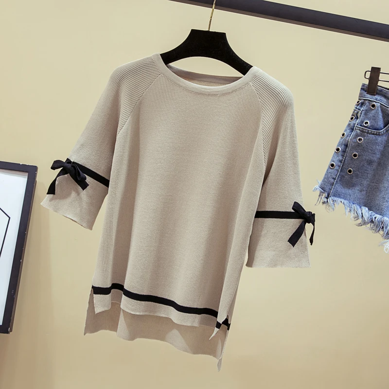 Повседневный осенний тонкий свитер зимний вязаный новое яркое с коротким