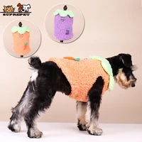 suprept plush pet dog clothes winter warm pet coat for small medium dogs cute carrot eggplant dog costume casual pets clothing