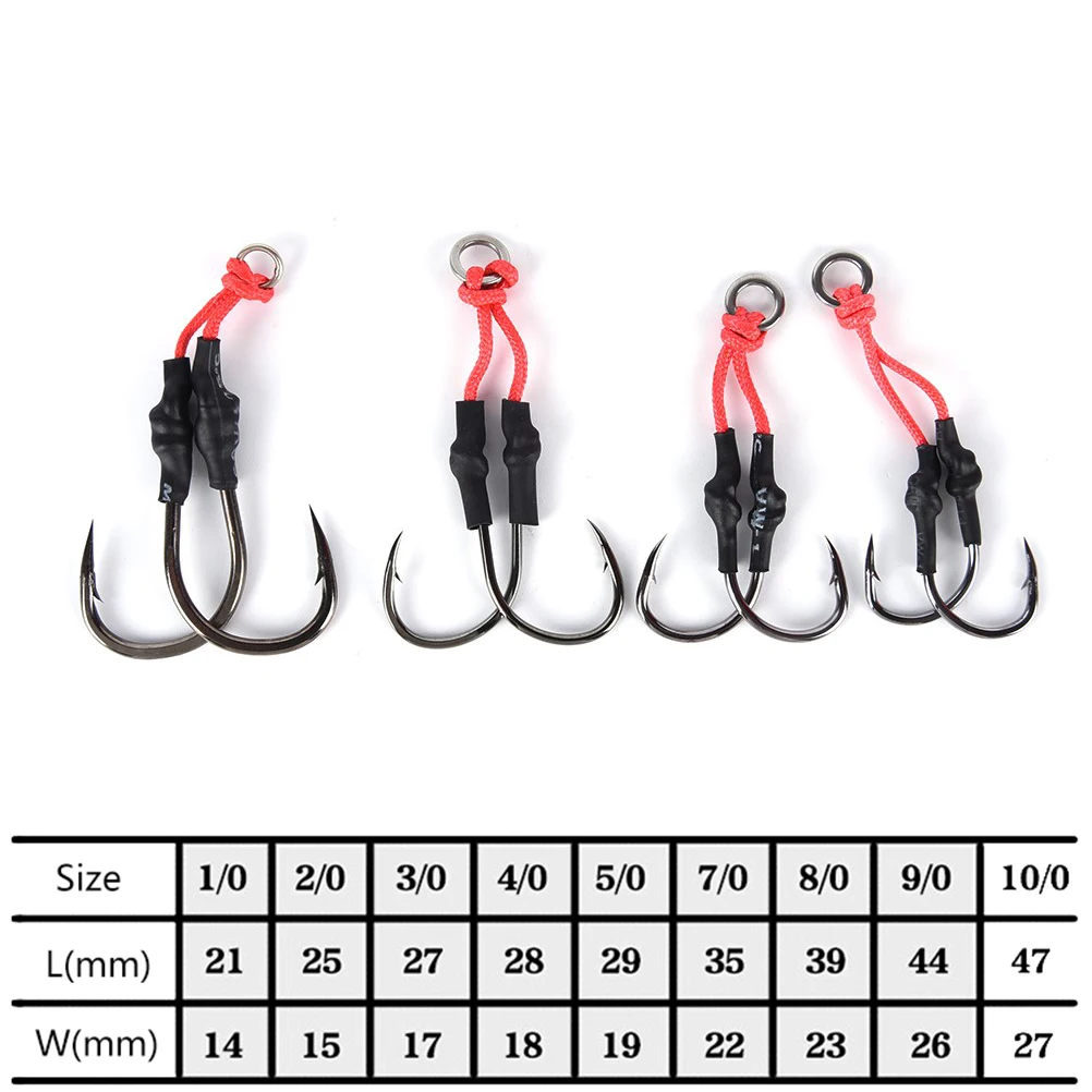 

Fishhook 1 Pairs Stainless Steel Jigging Spoon Fishing Hook With PE Line Saltwater Jig Assist For Sea Fishing