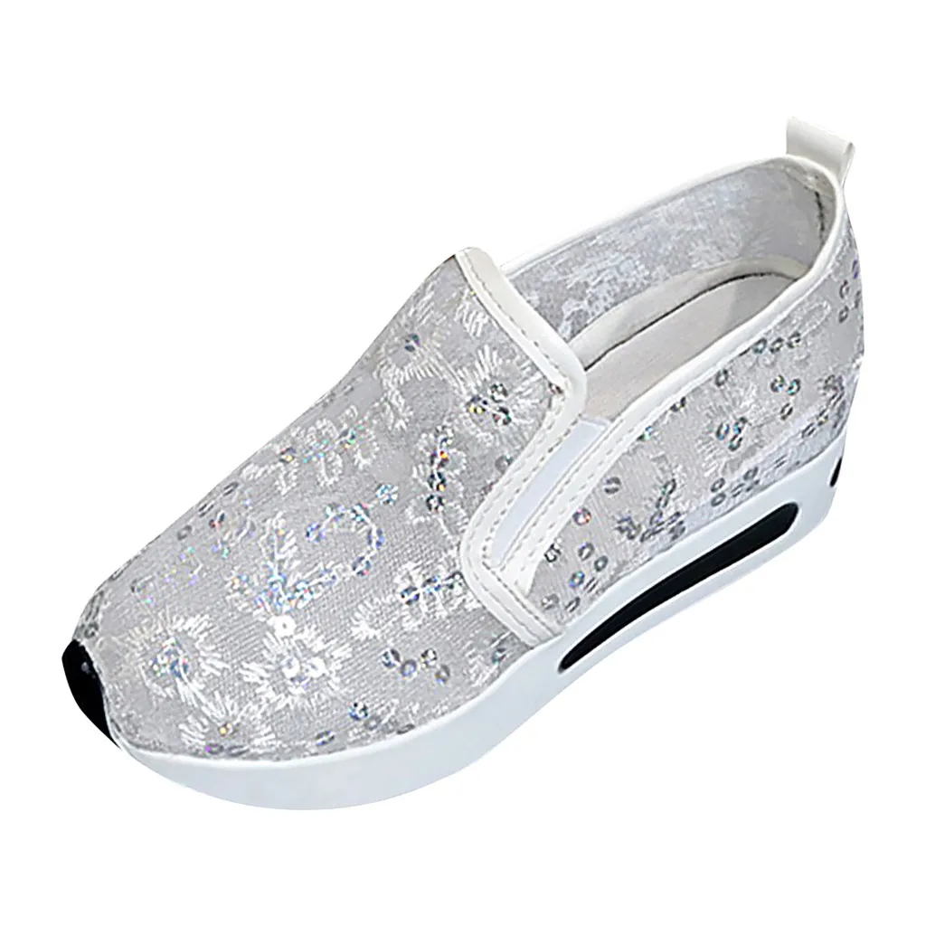 SAGACE/2019 женские кроссовки из дышащей сетки женская обувь на танкетке толстой