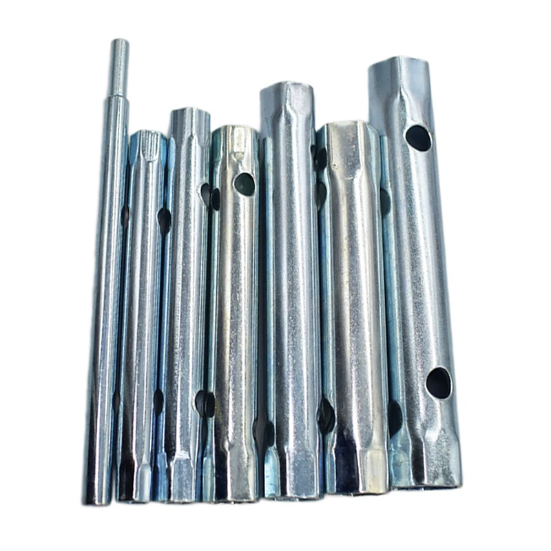 

7pcs/Set Silver Tubular Box Spanner Set 6mm - 17mm Tube Spanner Wrench Metric Socket Set Repair Hand Tools