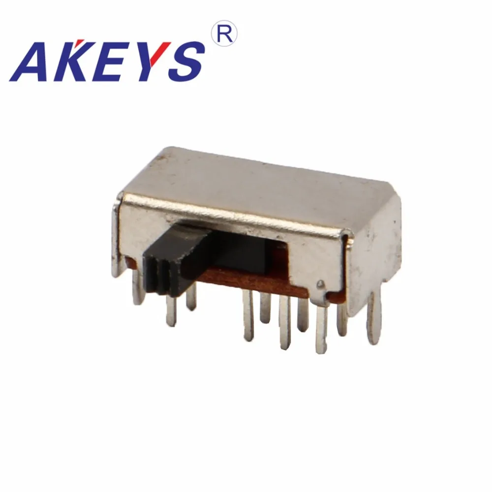 10 шт., двухполюсный тройной выключатель, высота ручки 2P3T, 3/4/5 мм, 3 позиции, 8 контактов, 2 фиксированных контакта