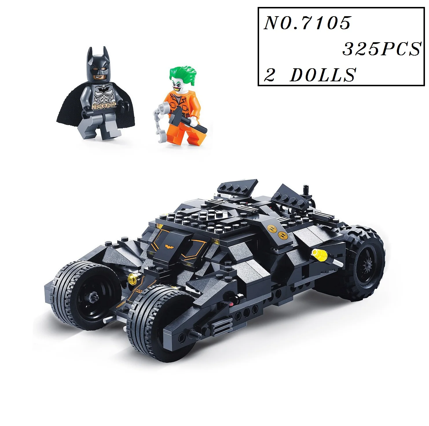 Decool 7105 DC Superheros Бэтмобиль Бэтмен Джокер Строительные блоки Кирпич Развивающие DIY