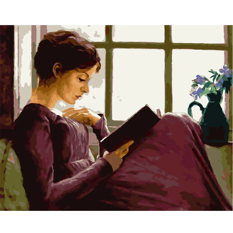 Домашний декор для чтения девочек рисунок сделай сам картина маслом по номерам