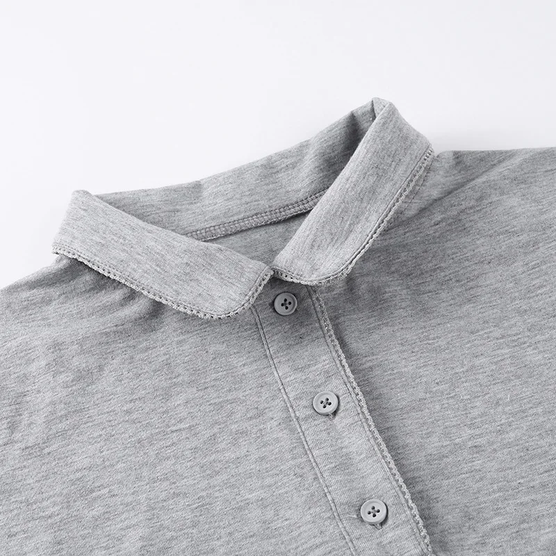 Женское платье-футболка с отложным воротником облегающее платье на пуговицах