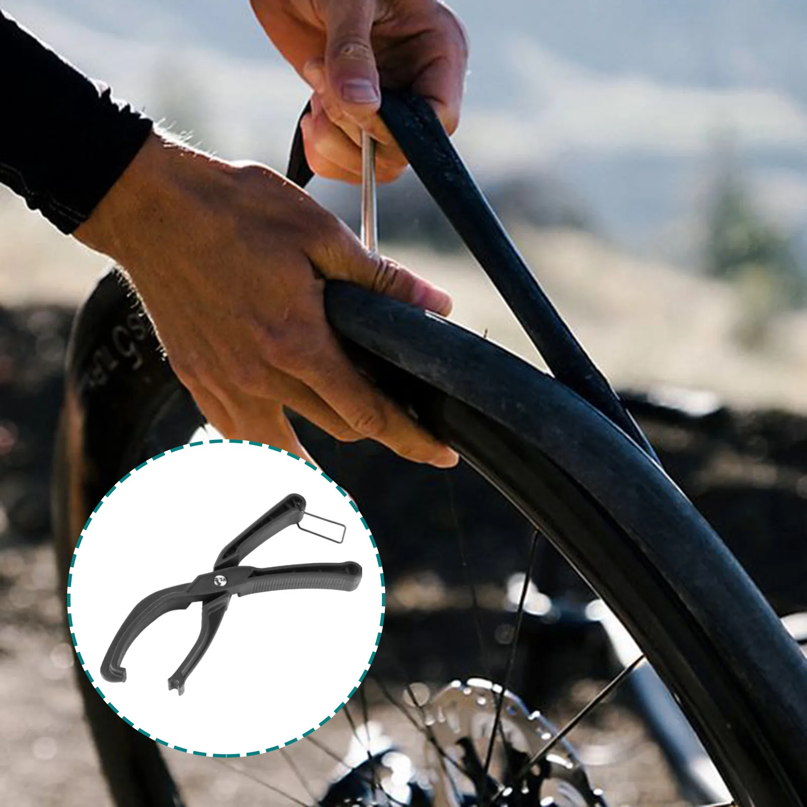 

Bicycle Tyre Clamp Tyre Wrench Tyre Clamp Bicycle Tyre Repair Tool Bicycle tire removal and installation tool Portable tool