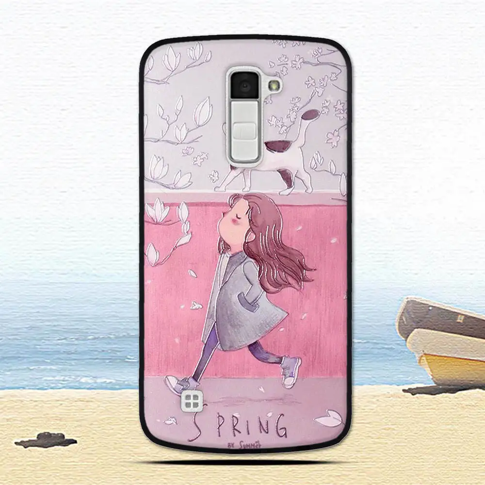 Женский Мягкий силиконовый чехол для LG K10 K420N K430DS k430ds с рисунком сумки