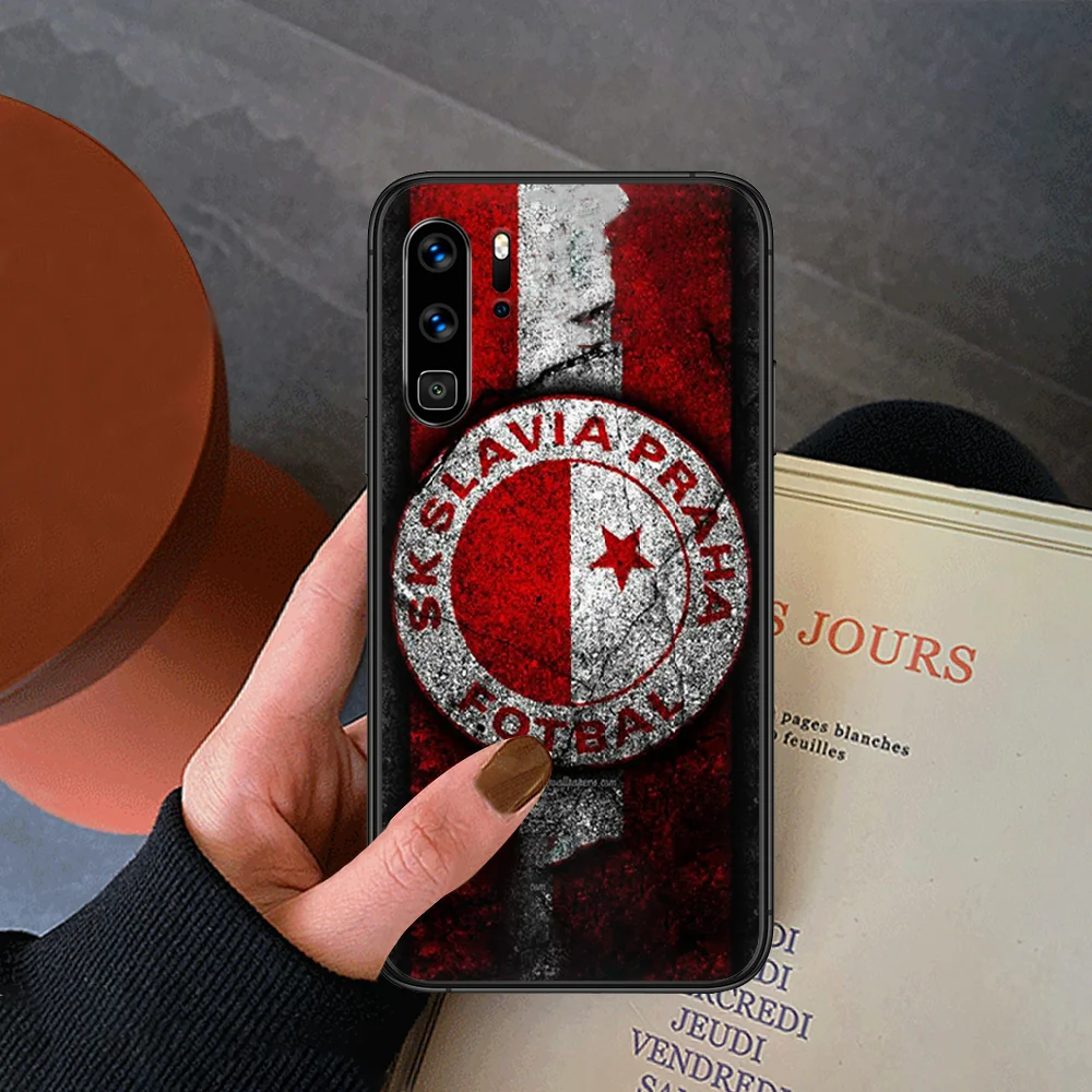 

Sk Slavia Praha Czech Republic Phone Case For Huawei P Mate Smart 10 20 30 40 Lite Z 2019 Pro black Back Luxury Funda Trend