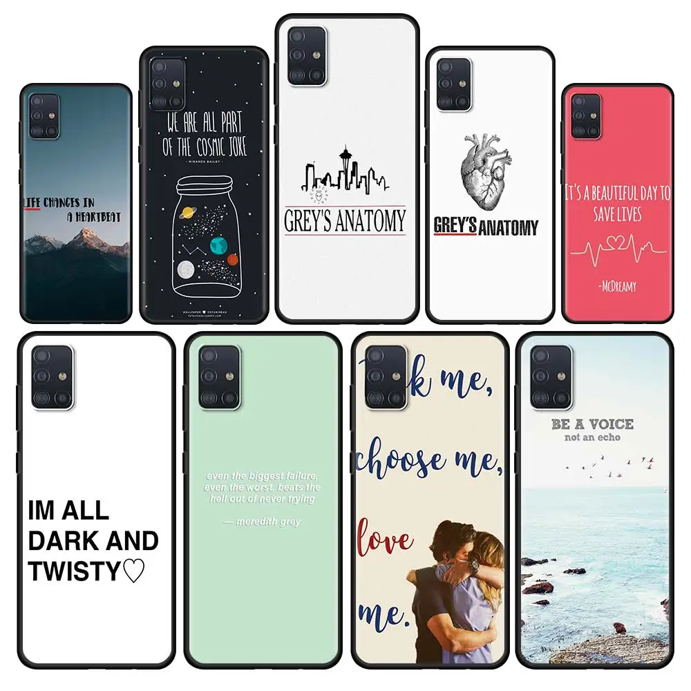 

Hot Greys Anatomy Phone Case For Samsung A51 A12 A21s A71 A52 A31 A32 A02s A72 A11 A41 A22 A01 Black Soft Silicone Shell Cover