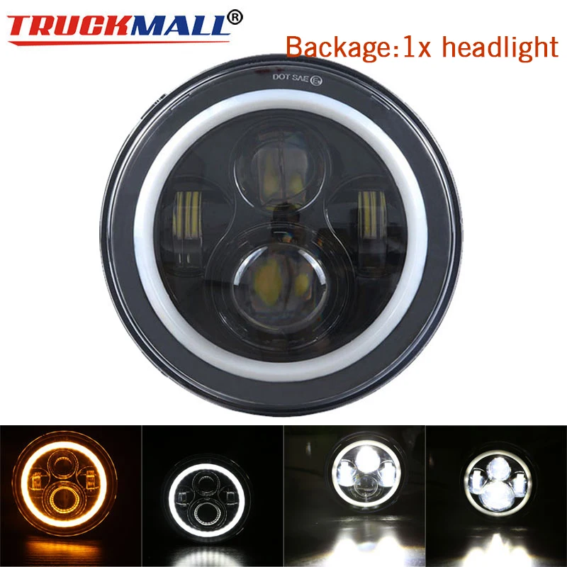 D-1pcs headlight Для Лада Нива 7 дюймов круглый светодиодный прожектор для Jeep Wrangler JK TL LJ Лада Нива 4x4 suzuki samurai Hummer - Цвет: D-1pcs headlight