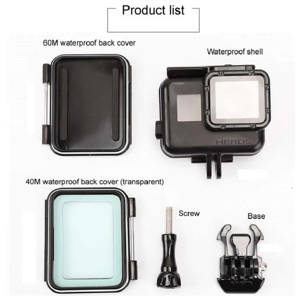 Черный корпус 60 м водонепроницаемый чехол для дайвинга с сенсорным экраном