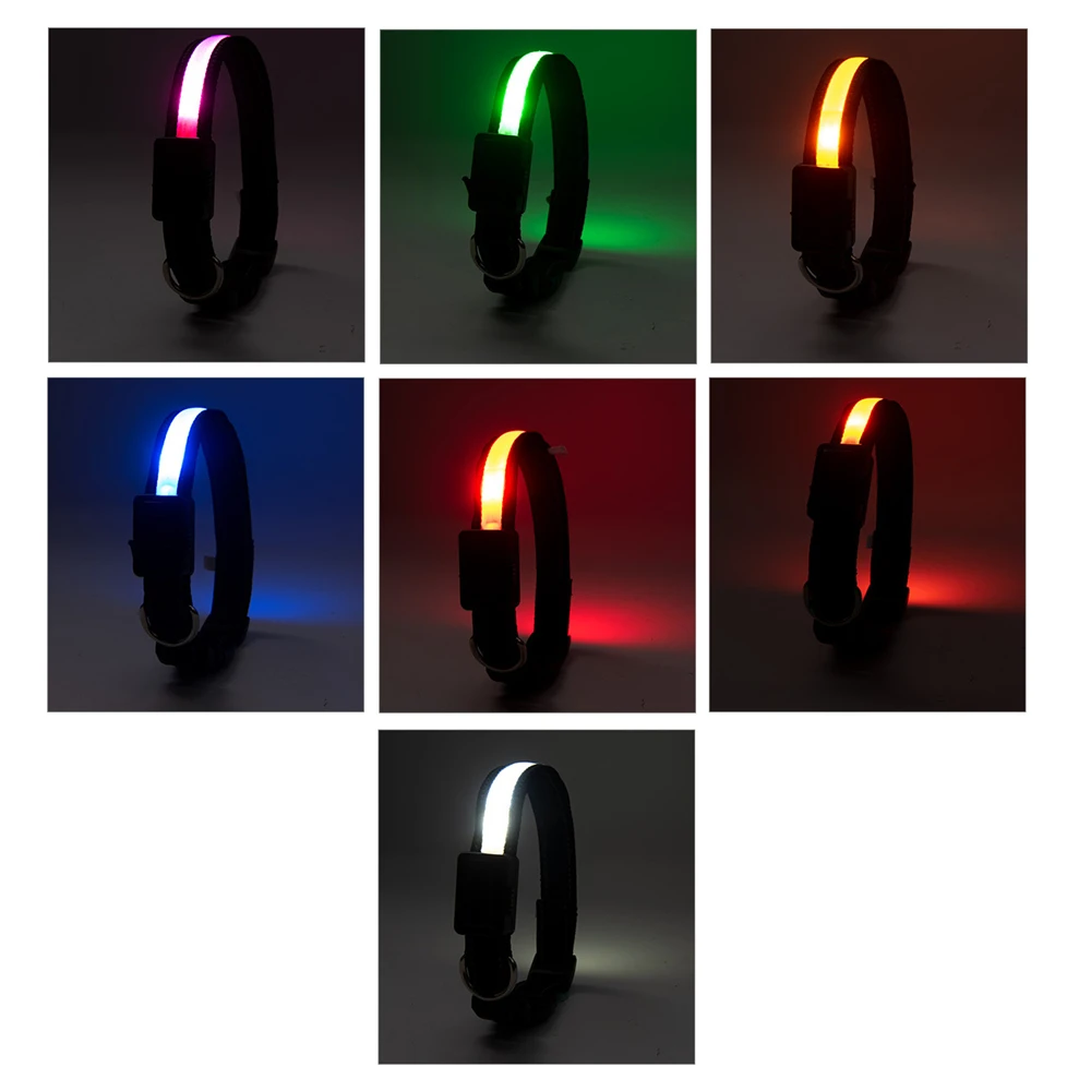 водонепроницаемый ошейник для собак и кошек шейный поводок светодиодный