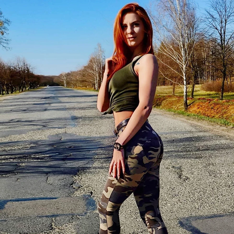 

NEW Shascullfites Melody Military Gym Pants Camouflage Jeans Camo Push Up Pants Women's Cargo Bum Lift Trousers