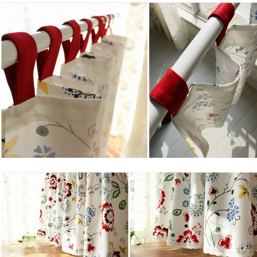 Хлопковые кухонные короткие занавески ручной работы