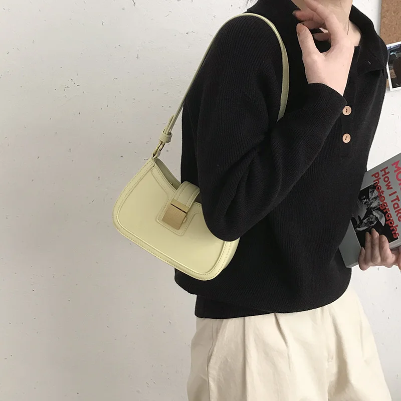 

waterproof Crowdsourcing Underarm Urban Simple Shoulder Fashion Texture French Stick Versatile Women's Bag
