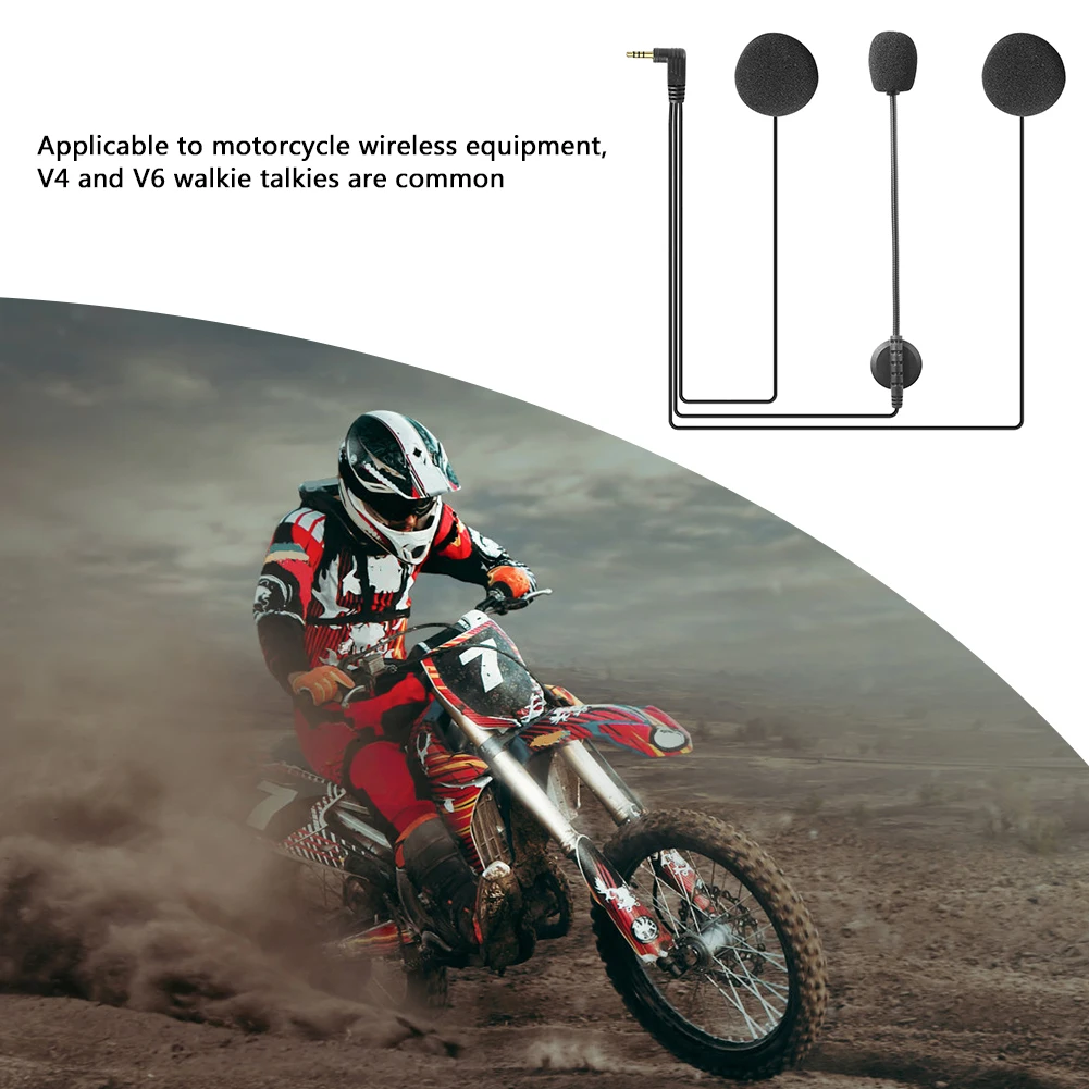 Motorcycle Helmet Dedicated Headset Stereo Headsets with Microphone Design Professional Earphone Replacement for V4 V6 | Автомобили и