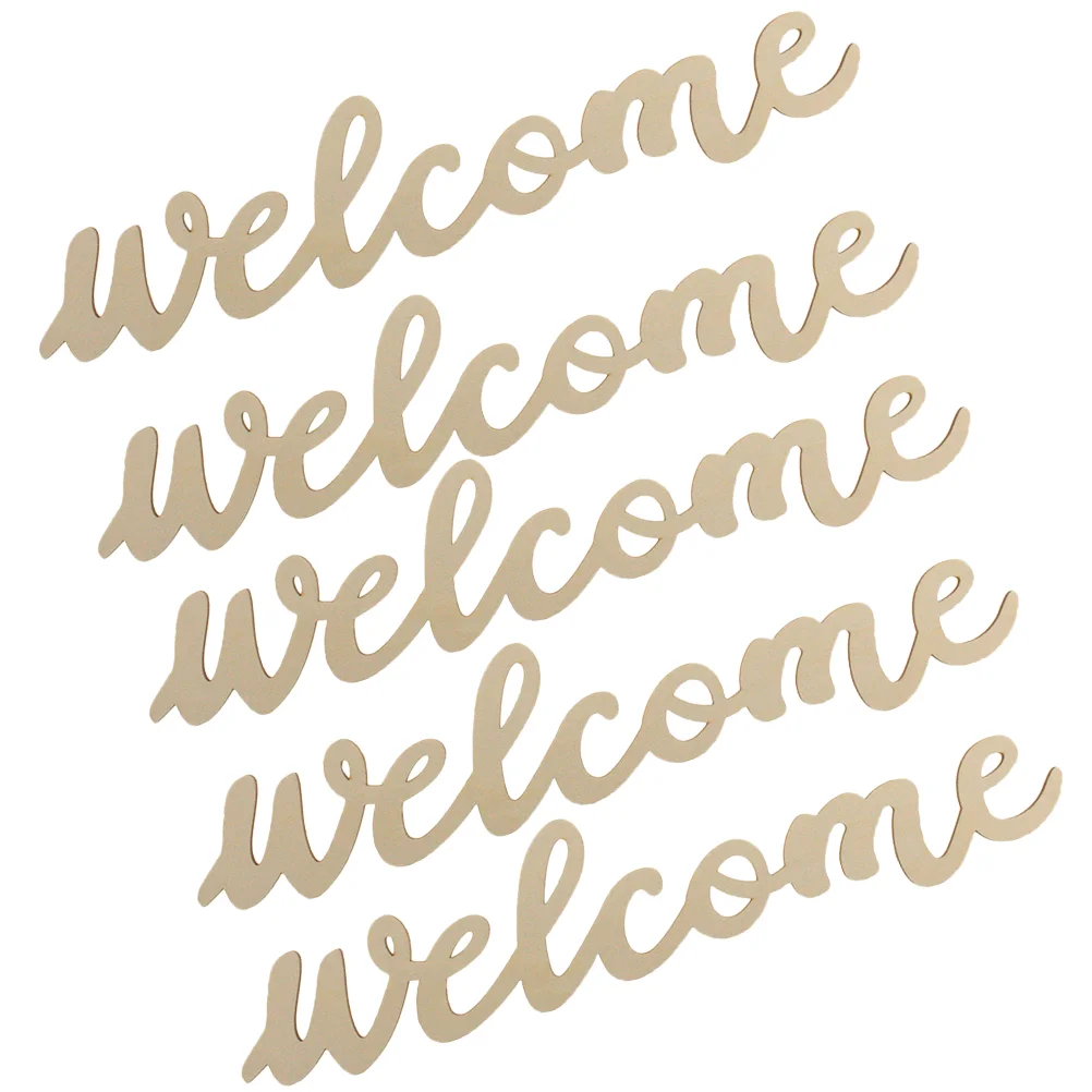 

Деревянный знак приветствия на входной двери, подвесное украшение, дверная тарелка, Декор для дома, ресторана, бара, кофе (бежевый 5 шт., приве...