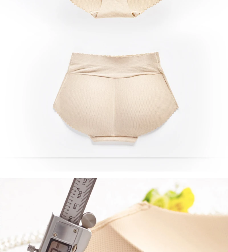 Sexy Women Mid-rise Sponge pad Enhancers Fake Ass Panty Hip Butt Lifter Underwear Bottom Push Up Panties Beathable Panty Shorts