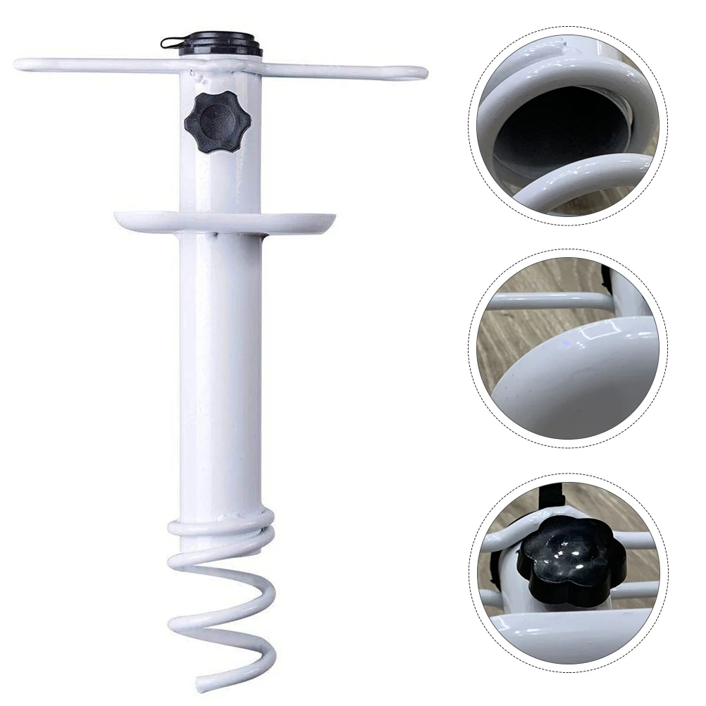 

1pc Durable Iron Spiral Inserting Tool Beach Umbrella Base For Outdoor Iron Holder Wall Mont Hang Holder Organizer