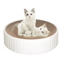 cat round scratcher board plastic outside paper toys for cats with free catnip grinding nails protect furniture pet products