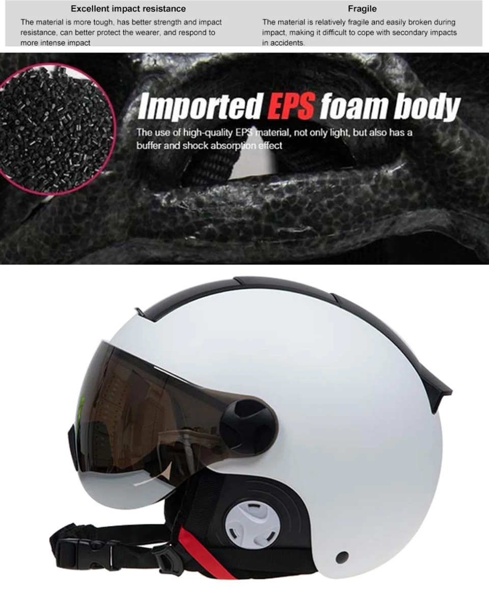 LOCLE CE Certification Skiing Helmet Men Women Ski Helmet Outdoor Sports Ski Snowboard/Skateboard Helmet ABS+PC+EPS 52-63cm