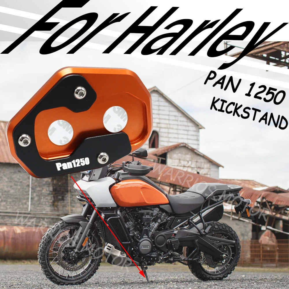 

For Harley PAN America 1250 2021 NEW Motorcycle Kickstand Extension Plate Foot Side Stand Enlarge Pad