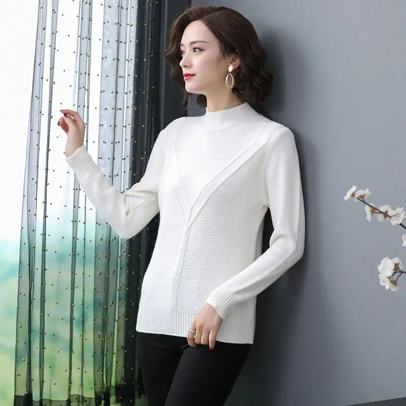 

Plus Size Bottoming Sweater Warm Turtleneck Sweater Knitted Pullover Sweater Winter Clothes Women Cashmere Sweater