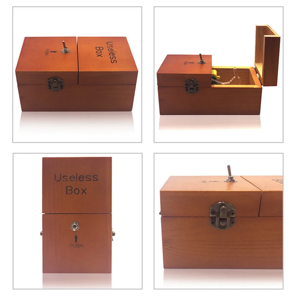 бесполезная коробка игрушка забавная Милая машина деревянная Geek Подарки