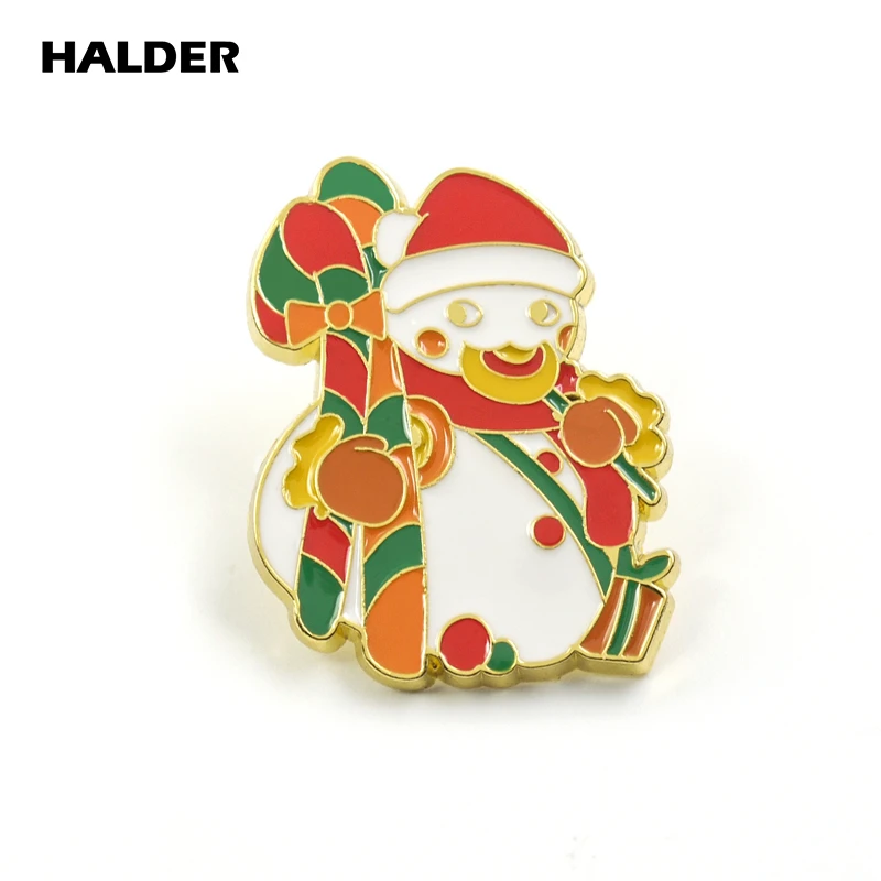 BR0022 HALDER Счастливого Рождества где Санта Клаус носки металлическая брошь из