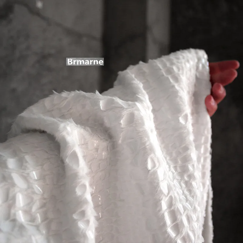 45 см * 165 см/шт. Искусственный мех плюшевая трава толстое черно-белое пальто diy