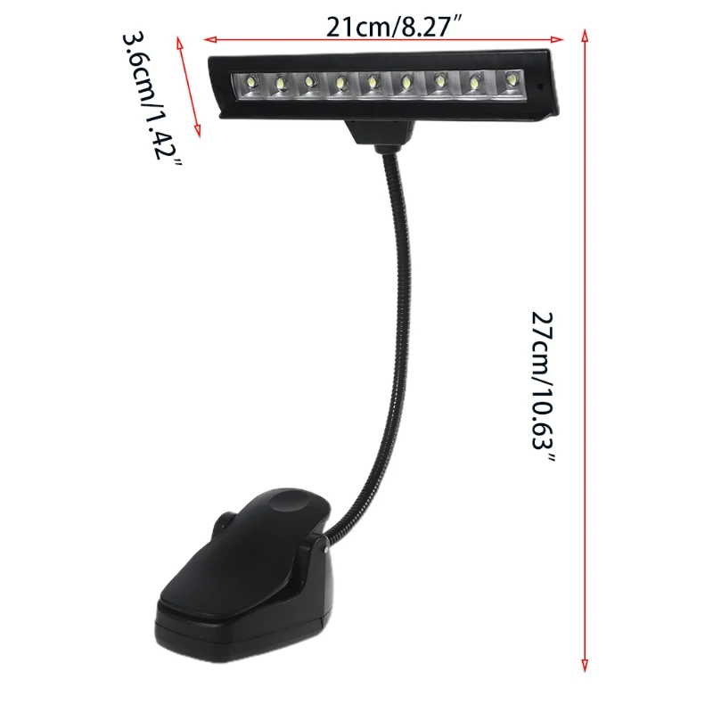 LED Desk Lamp with Flexible Gooseneck Clip on Light for Dorm Studying Office Bedroom Eye-Caring and Energy Saving | Компьютеры и офис
