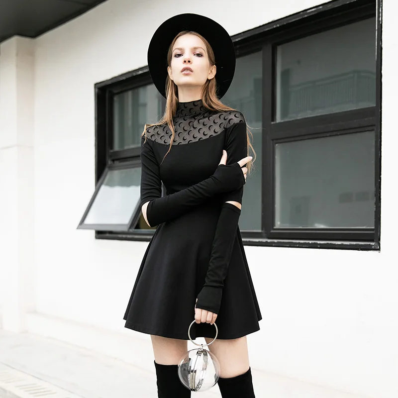 Женские платья с высоким вырезом и длинными рукавами|Женские платья| |