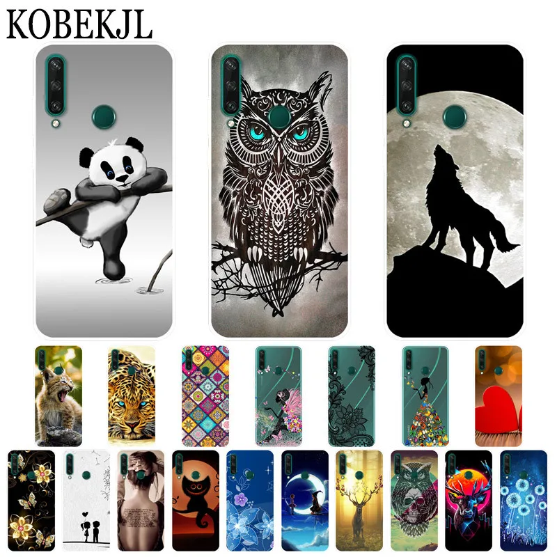 Чехол для Huawei Y6p мягкая мультяшная Силиконовая задняя крышка из ТПУ чехол