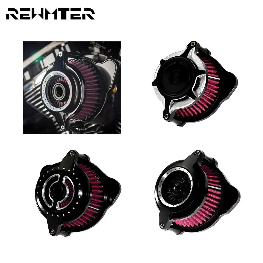 

Motorcycle Black Air Filter Intake Cleaner Aluminum CNC For Harley XL Sportster 883 1200 Touring Dyna Softail Street Glide FLHR